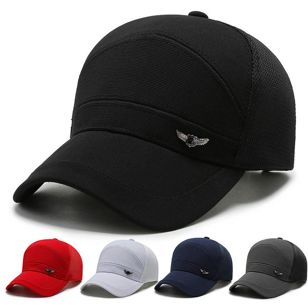 Middle-aged and elderly baseball cap spring and summer fashion casual breathable mesh sun protection hat men's outdoor cap
