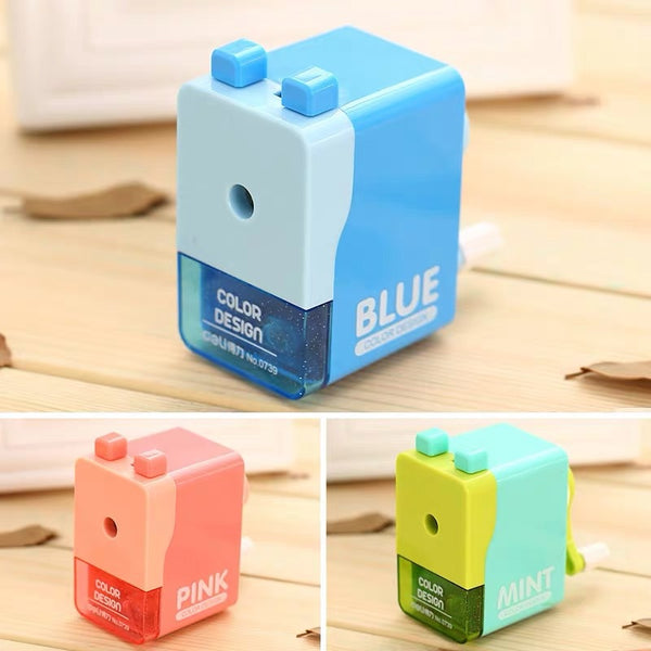 [Clearance] Deli 0739 Pencil Sharpener Student Cute Pencil Sharpener Creative Pencil Sharpener Hand Crank Pencil Sharpener Roll Pen