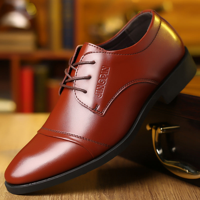 2021 new men's leather dress shoes - business casual, versatile, breathable, and comfortable