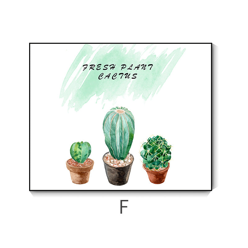 Nordic green plant push-pull meter box decorative painting non-punching distribution box hanging painting switch main gate blocking wall painting