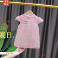 Kidscheongsamsummer thin girlcheongsam skirt baby girl baby skirt western style little girl princess skirt chinese style