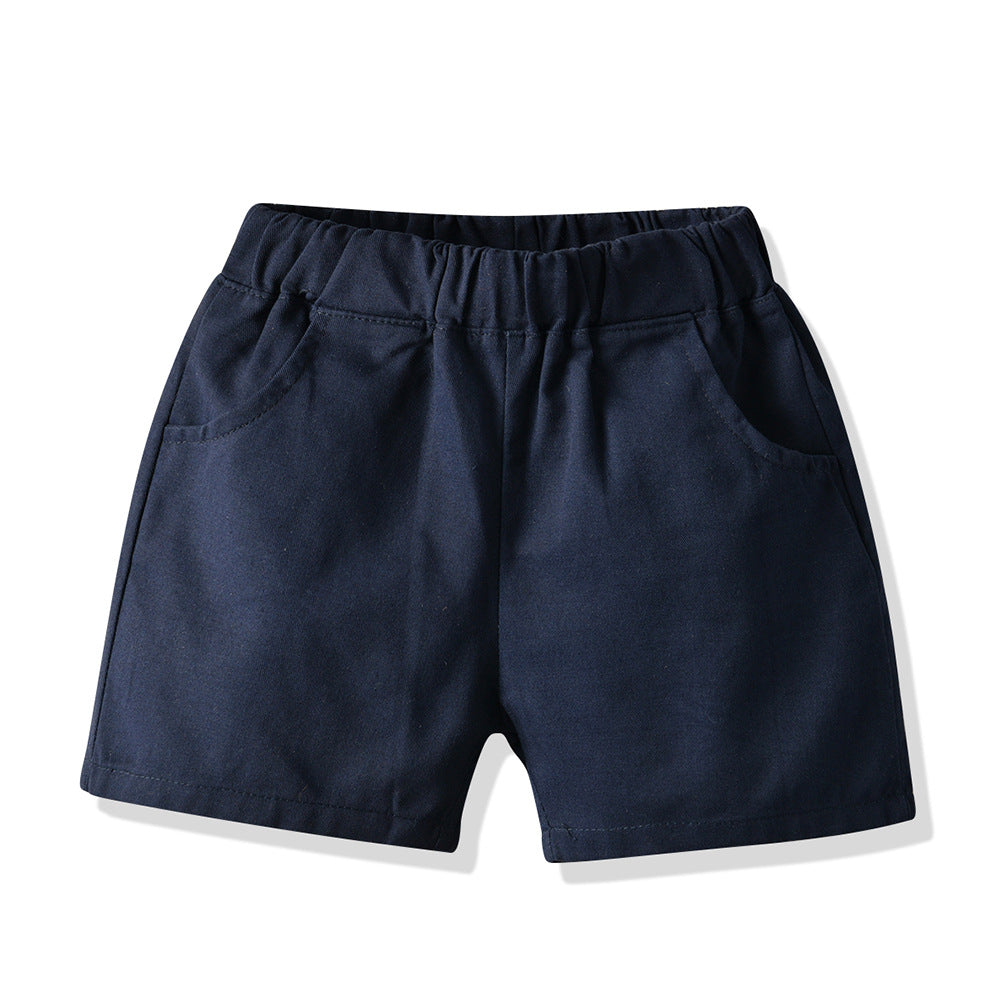 Summer new arrivals: export-quality children's vest, star print shirt, and bermuda shorts gentleman's three-piece baby set