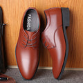 Men's leather business dress shoes - classic british & korean style - black, versatile casual shoes - soft leather