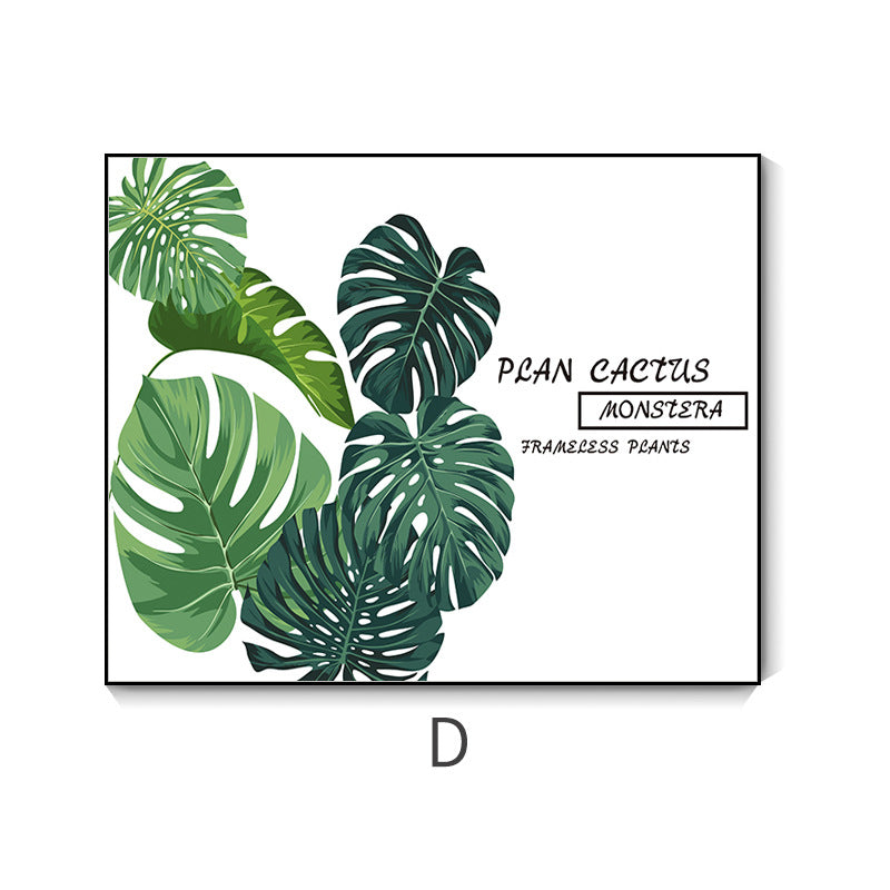 Nordic green plant push-pull meter box decorative painting non-punching distribution box hanging painting switch main gate blocking wall painting