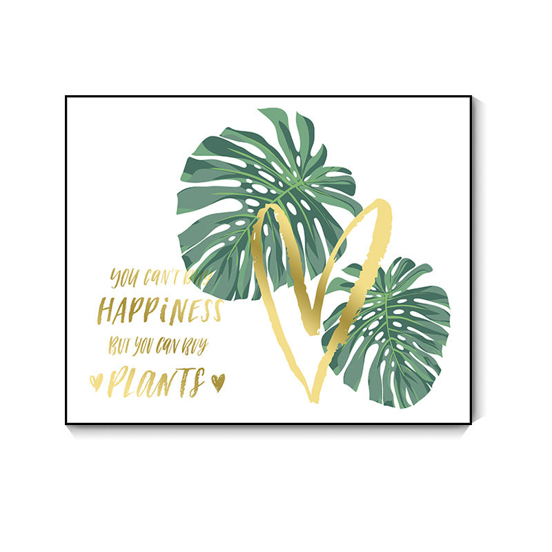 Nordic green plant push-pull meter box decorative painting non-punching distribution box hanging painting switch main gate blocking wall painting