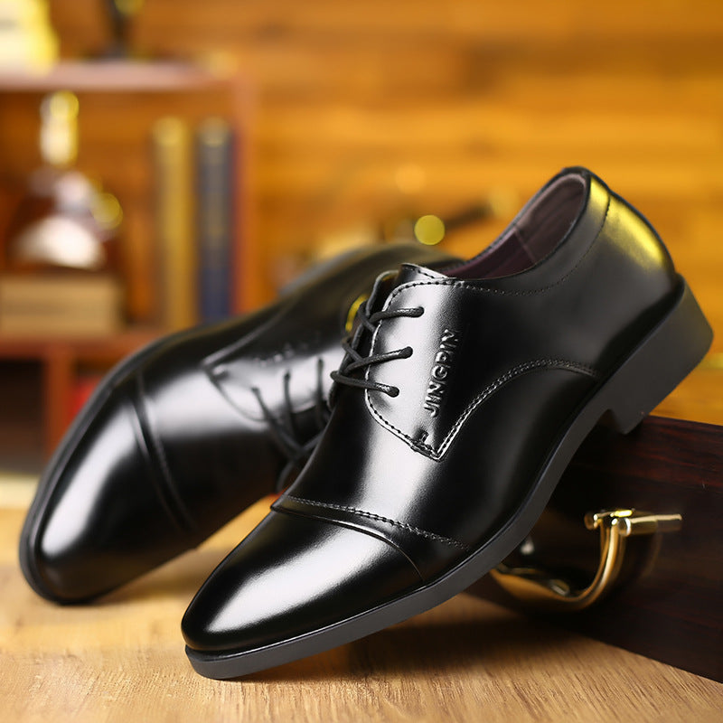 2021 new men's leather dress shoes - business casual, versatile, breathable, and comfortable