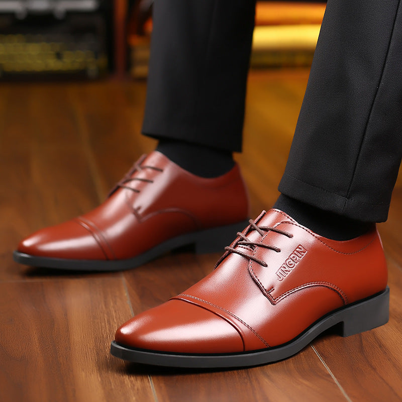 2021 new men's leather dress shoes - business casual, versatile, breathable, and comfortable
