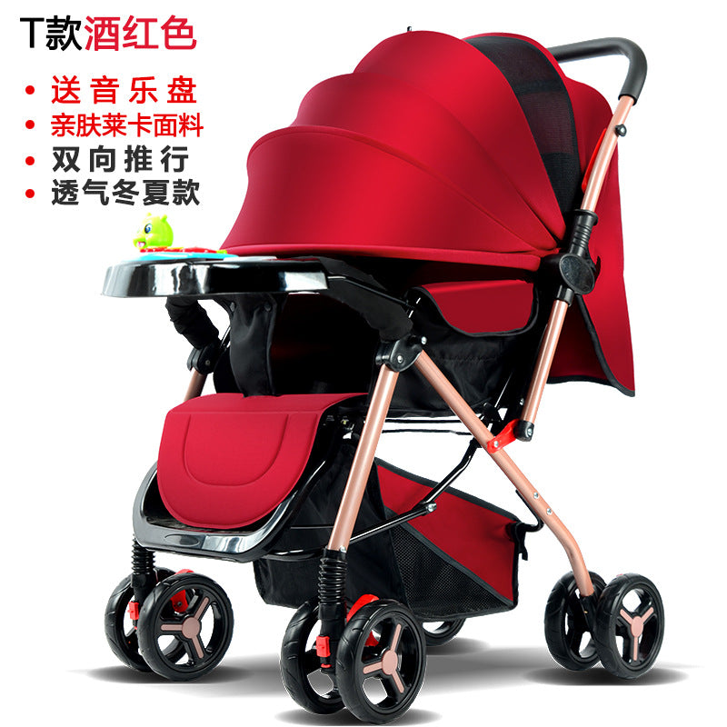 Baby stroller - reclining, lightweight, foldable, 2-way pushchair for infants and toddlers (0-3 years)