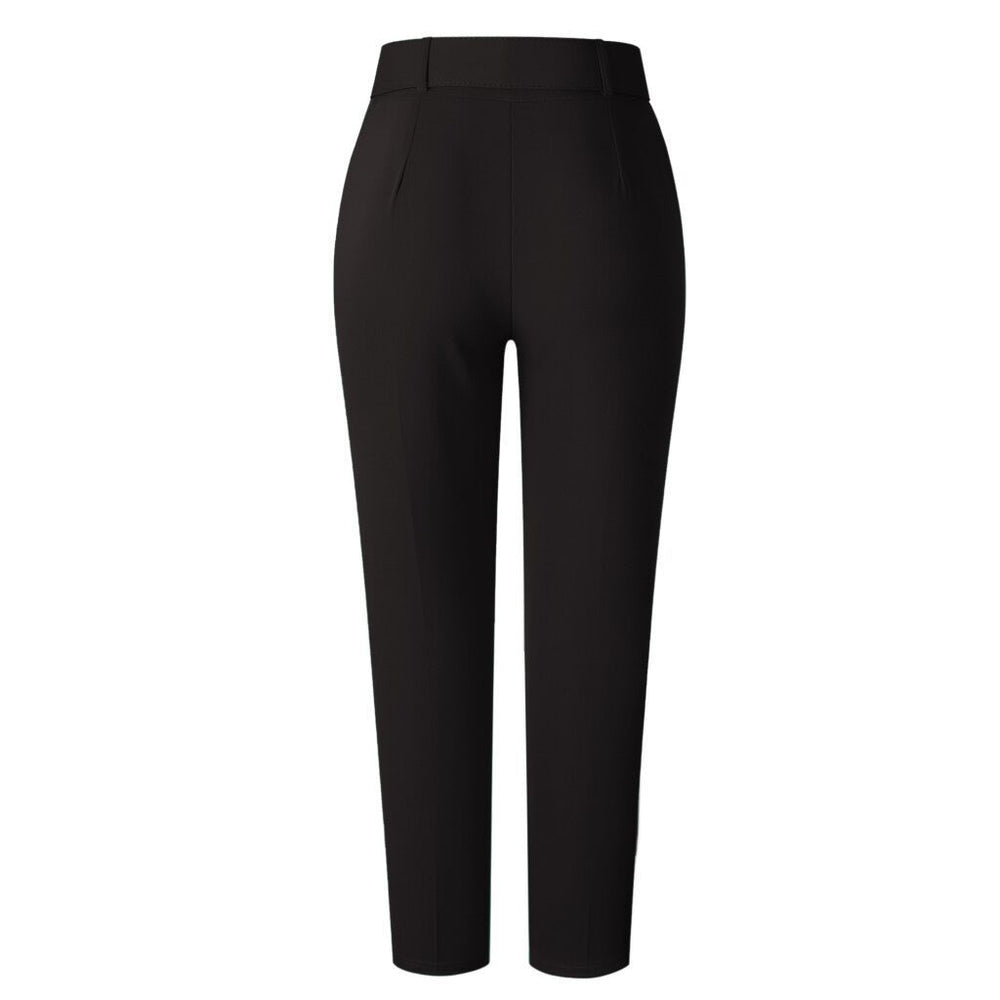 European and american style women's high-waisted casual trousers for  spring/summer - slim fit, figure-flattering suit pants, women's long pants, autumn professional trousers
