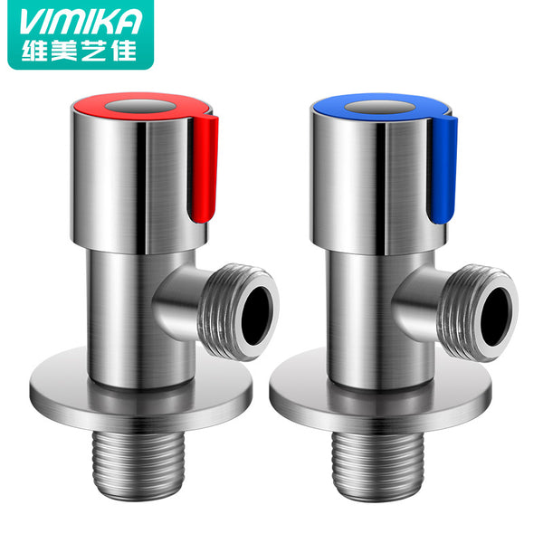 VIMIKA) 304 stainless steel triangular water valve hot and cold quick opening thickening set is optional