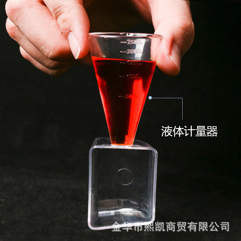 Double-ended dual-purpose measuring spoon laundry detergent mask plastic spoon liquid measuring cup 20g+25ml non-edible beauty tool
