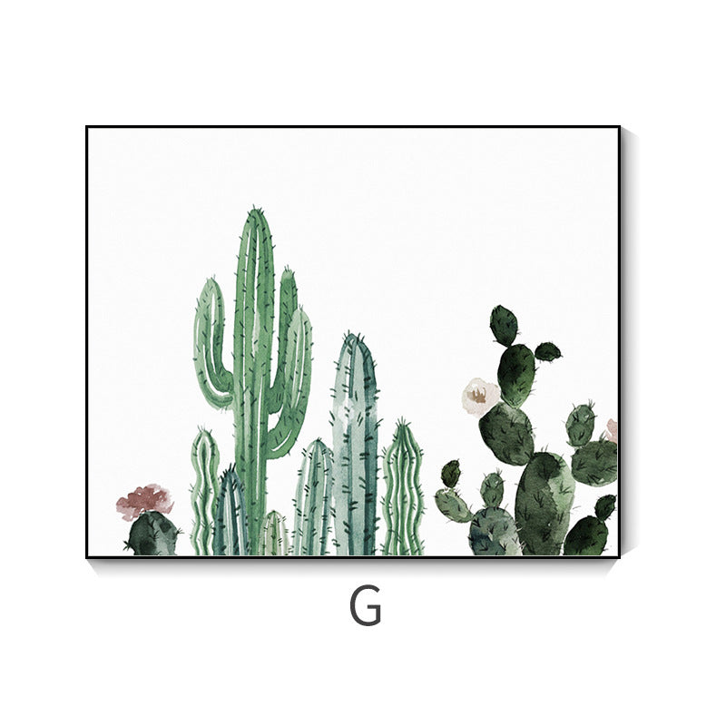 Nordic green plant push-pull meter box decorative painting non-punching distribution box hanging painting switch main gate blocking wall painting