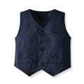 European and american spring/autumn new children's clothing boys' vest long sleeve star print dark color long pants three-piece baby set