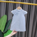Kidscheongsamsummer thin girlcheongsam skirt baby girl baby skirt western style little girl princess skirt chinese style