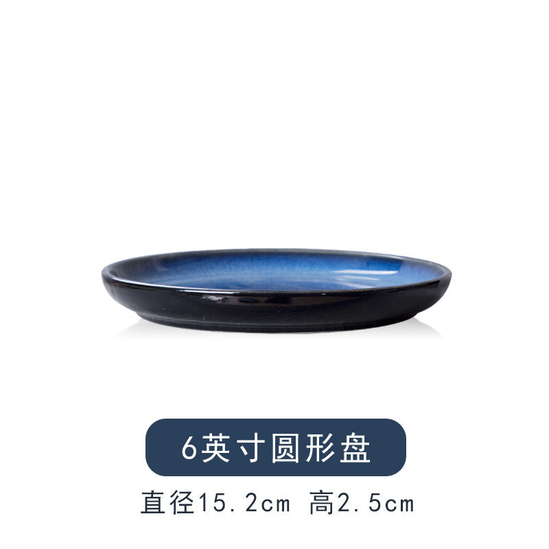 Japanese-style ceramic dinner plates - popular restaurant plates, creative steak plates, pasta deep dishes, wholesale tableware