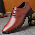 Men's leather business dress shoes - classic british & korean style - black, versatile casual shoes - soft leather