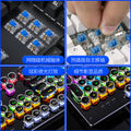 Silver sculpt summoner true mechanical keyboard - hot-swappable, gaming blue switch, punk style, wired usb - amazon cross-border wholesale