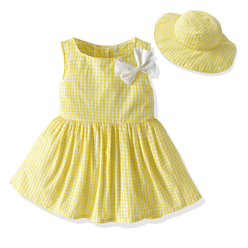New arrival: summer plaid casual outfit set for boys and girls - wholesale in-stock baby sets (matching sibling outfits available)