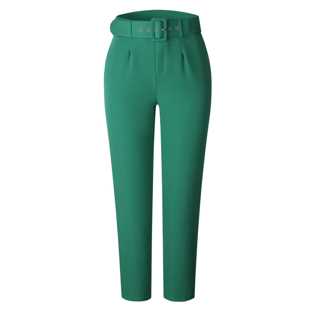 European and american style women's high-waisted casual trousers for  spring/summer - slim fit, figure-flattering suit pants, women's long pants, autumn professional trousers