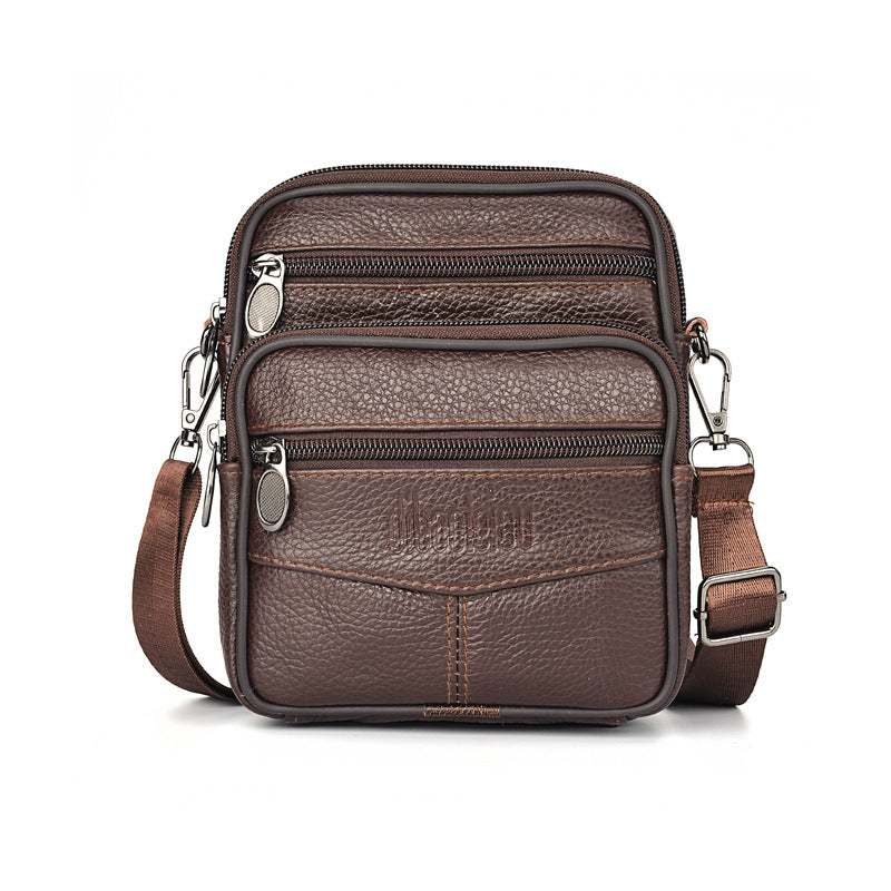Factory new men's fanny pack multi-functional shoulder messenger bag can wear belt mobile phone fanny pack wholesale men's waist bag