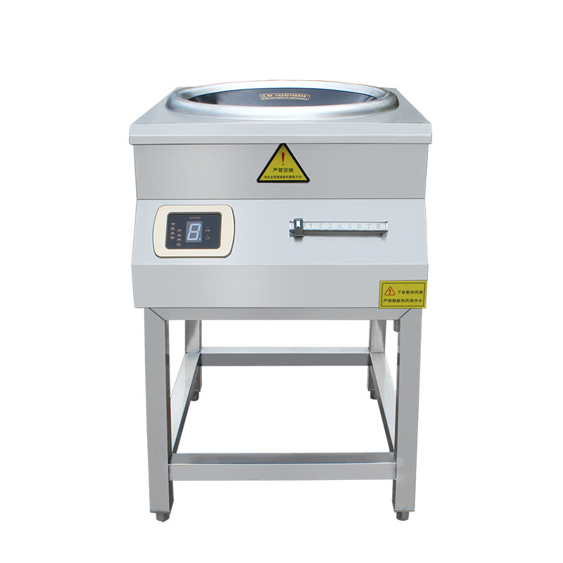 Commercial concave induction cooker, concave small frying stove with tripod, canteen energy-saving stove kitchen utensils, hotel desktop frying stove