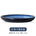 Japanese-style ceramic dinner plates - popular restaurant plates, creative steak plates, pasta deep dishes, wholesale tableware