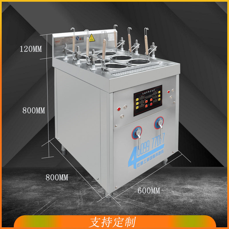 Automatic lifting and lowering noodle cooking stove, six-head automatic lifting and lowering noodle cooking stove, commercial boiling dumpling machine for scalding vegetables and powder cooking balls