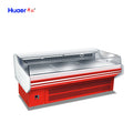 Huaer fresh meat cabinet horizontal large-capacity refrigerator front and rear opening air-cooled cooked food cabinet supermarket pork fresh-keeping cabinet