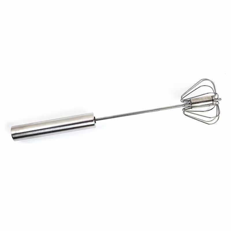 Factory direct stainless steel semi-automatic egg whisk rotary cream egg mixer - manual hand mixer for home use