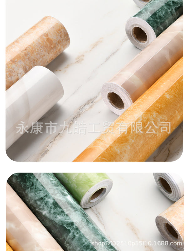 Thickened self-adhesive imitation marble wallpaper refurbished cabinet desktop PVC Nordic wall sticker kitchen oil-proof sticker
