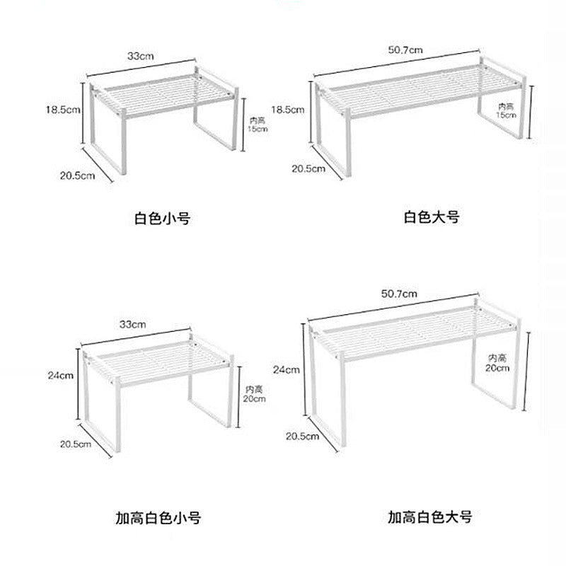 Simple, wrought iron Japanese style, no punching and layering, floor seasoning rack, kitchen rack storage rack