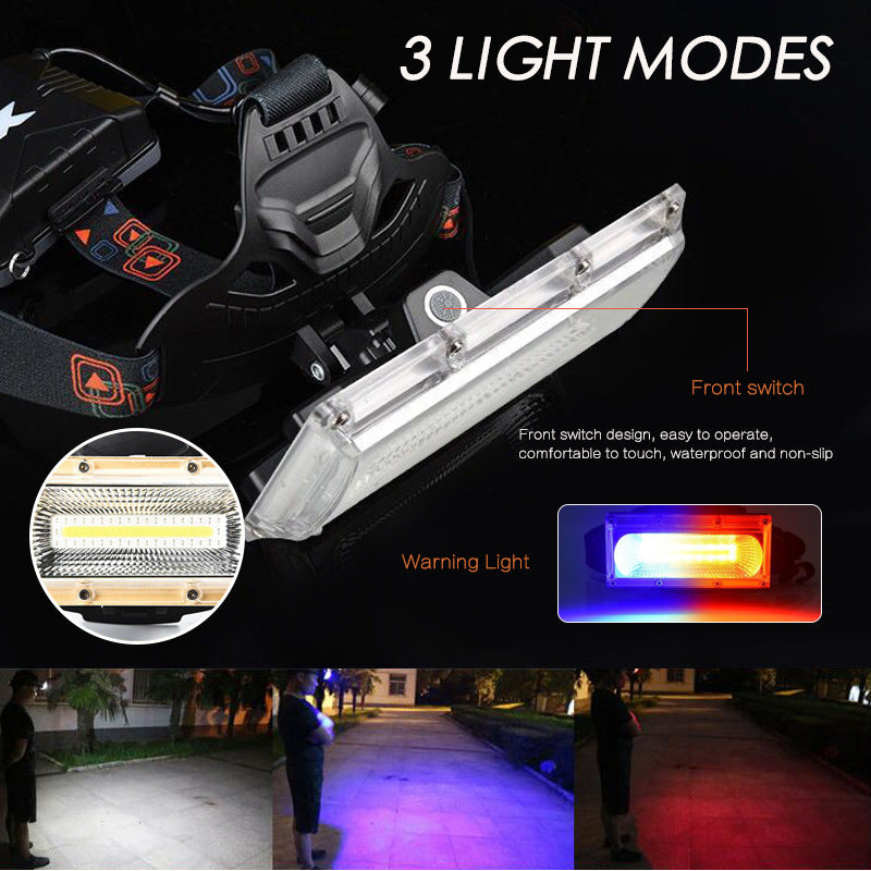 Cross-border COB floodlight headlight USB charging outdoor waterproof large area lighting work strong light headlight searchlight