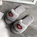 2024 new open-toe fuzzy slippers for women - warm, indoor, flat, rhinestone-embellished cotton slippers for autumn and winter