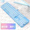 Meishang e-zu hjk901 mechanical keyboard and mouse combo - retro girly pink cute blue switch round key gaming keyboard