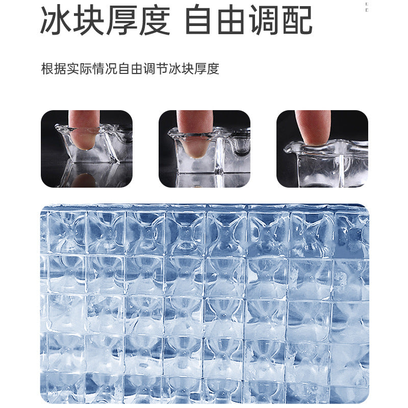 Huaer cold drink ice maker milk tea shop large capacity fully automatic blue light ice maker commercial 100kg square ice cube machine