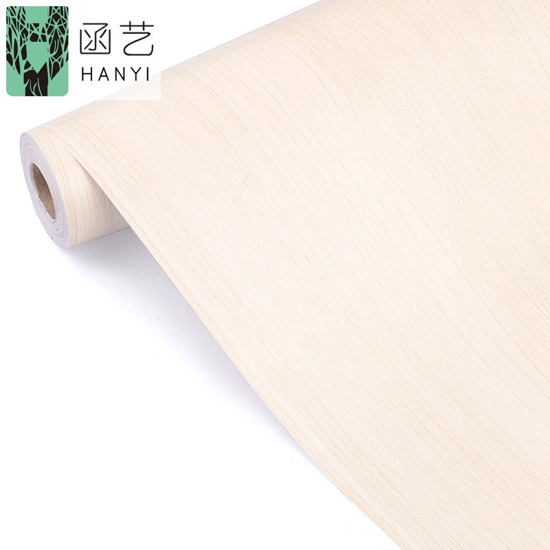 Cross-border exclusive wallpaper self-adhesive waterproof imitation wood grain pvc cabinet tables and chairs seamless furniture transformation sticker instant sticker