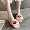 2024 new open-toe fuzzy slippers for women - warm, indoor, flat, rhinestone-embellished cotton slippers for autumn and winter