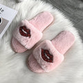 2024 new open-toe fuzzy slippers for women - warm, indoor, flat, rhinestone-embellished cotton slippers for autumn and winter