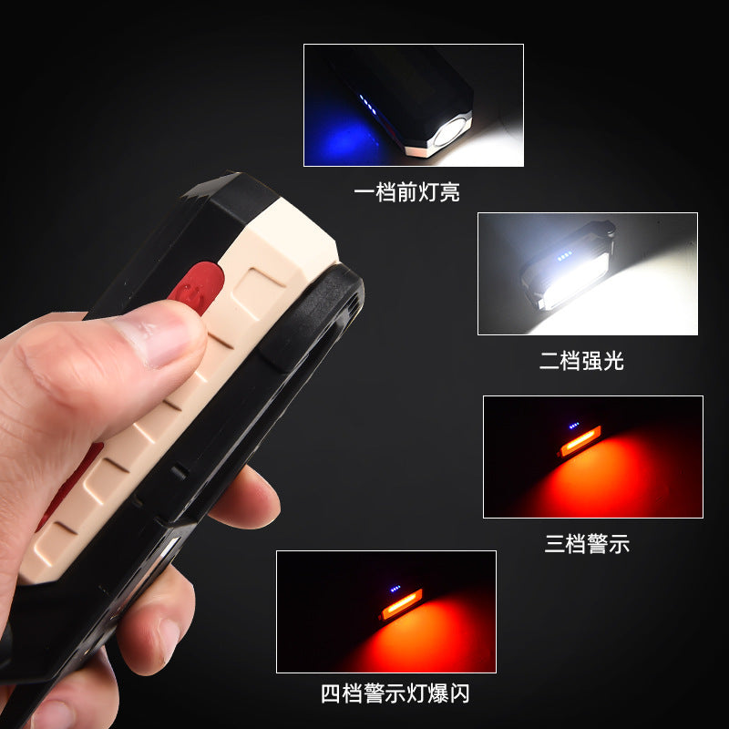 Cross-border new COB work light USB charging with magnet multi-function maintenance light portable led flashlight
