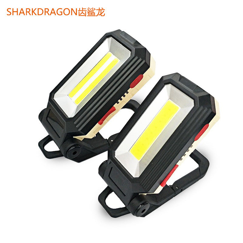 Cross-border new COB work light USB charging with magnet multi-function maintenance light portable led flashlight