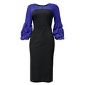 supply of african plus size women's clothing pure color pile sleeves multi-color skirt   hot selling dress