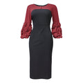 supply of african plus size women's clothing pure color pile sleeves multi-color skirt   hot selling dress