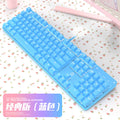 Meishang e-zu hjk901 mechanical keyboard and mouse combo - retro girly pink cute blue switch round key gaming keyboard