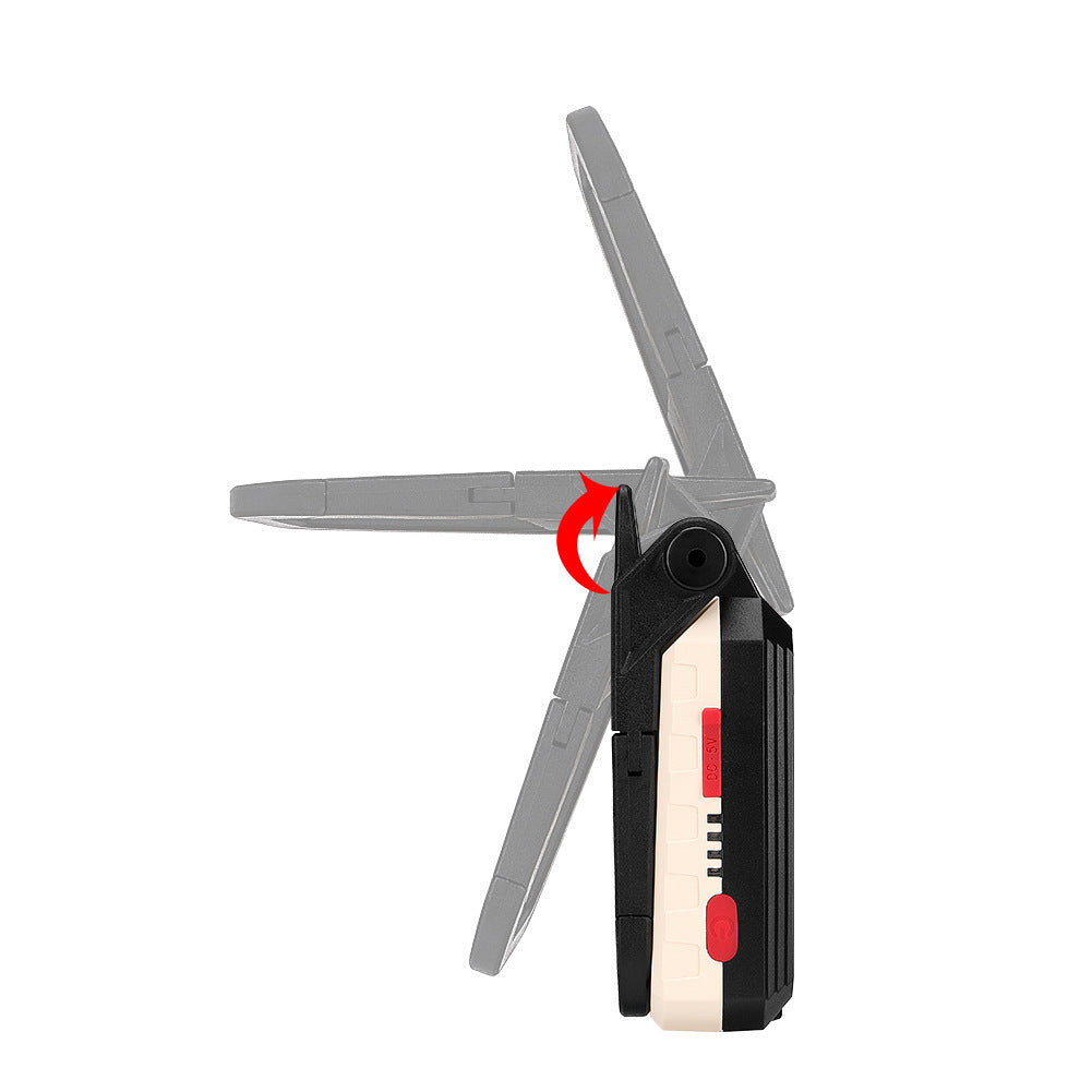 Cross-border new COB work light USB charging with magnet multi-function maintenance light portable led flashlight