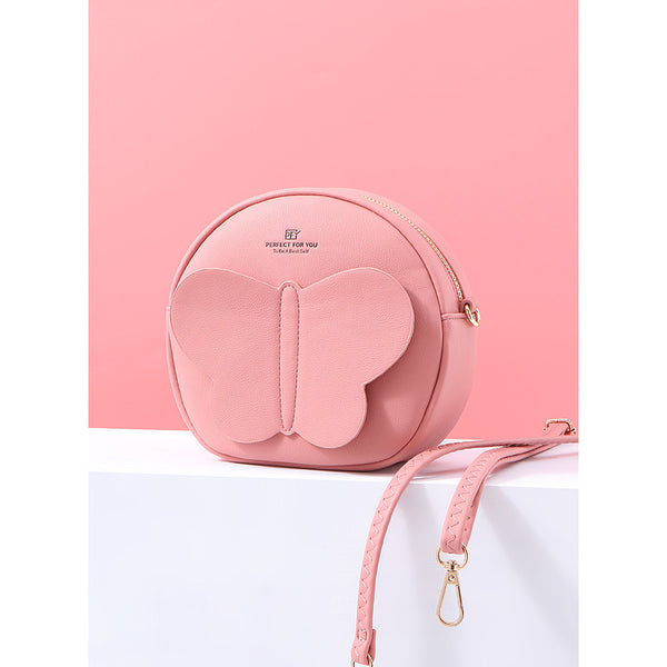 Perfect For You Cross-border messenger bag women's bag fashion zipper butterfly shoulder bag pu underarm bag