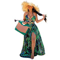 new arrival: cross-border e-commerce hot seller - halter neck maxi dress with digital print, european and american fashion style, flowy skirt, women's dress