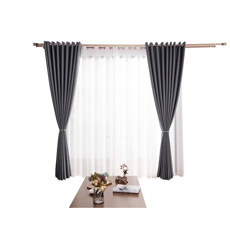 Casual thickened high-precision blackout curtain fabric hotel engineering accessible luxury fabric interlining finished curtain manufacturer wholesale