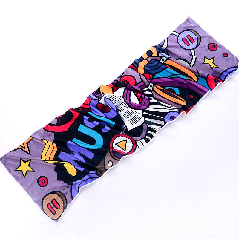 Wholesale cooling sports towel - sweat absorbent, quick-drying, ice towel for gym, men's use, ideal for badminton, running, basketball training
