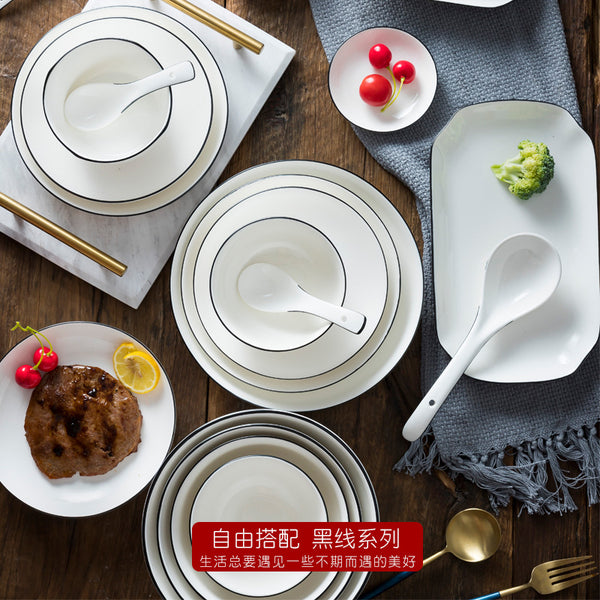 Jingdezhen ceramic tableware set, wholesale plates, ceramic bowls, household eating bowls, gift-giving manufacturers wholesale