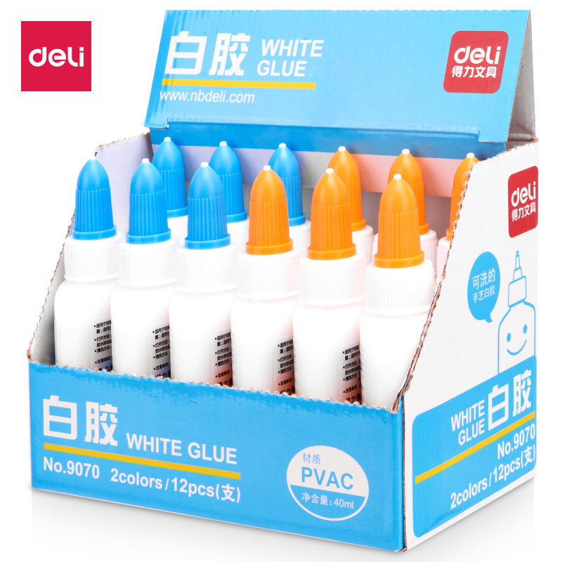 Deli white glue latex wholesale children's glue white latex woodworking adhesive hydrostationery kindergarten DIY handmade